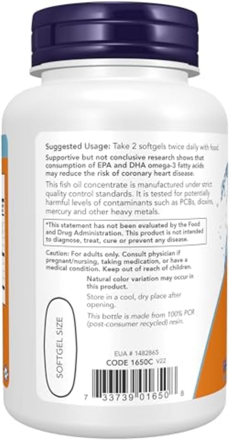 100 softgel count providing roughly a 50-day supply at the 2-per-day serving
