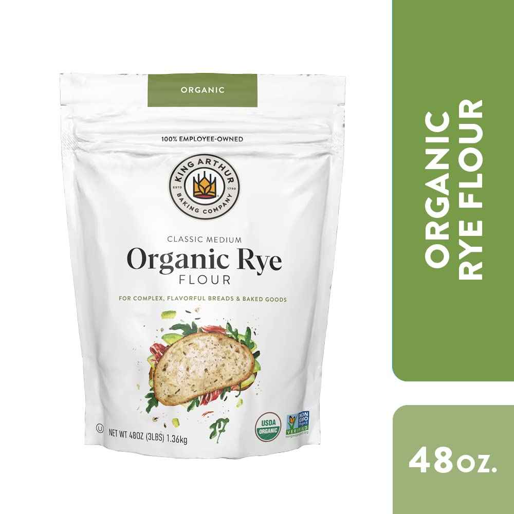 King Arthur Baking Organic Medium Rye Flour 3 lb – Mindful Sourdough Starter Feeding Ritual for Slow Living Home Bakers