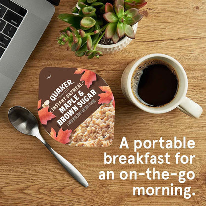 Quaker Instant Oatmeal Express Cups – Grab-and-Go School Morning Breakfast for Kids