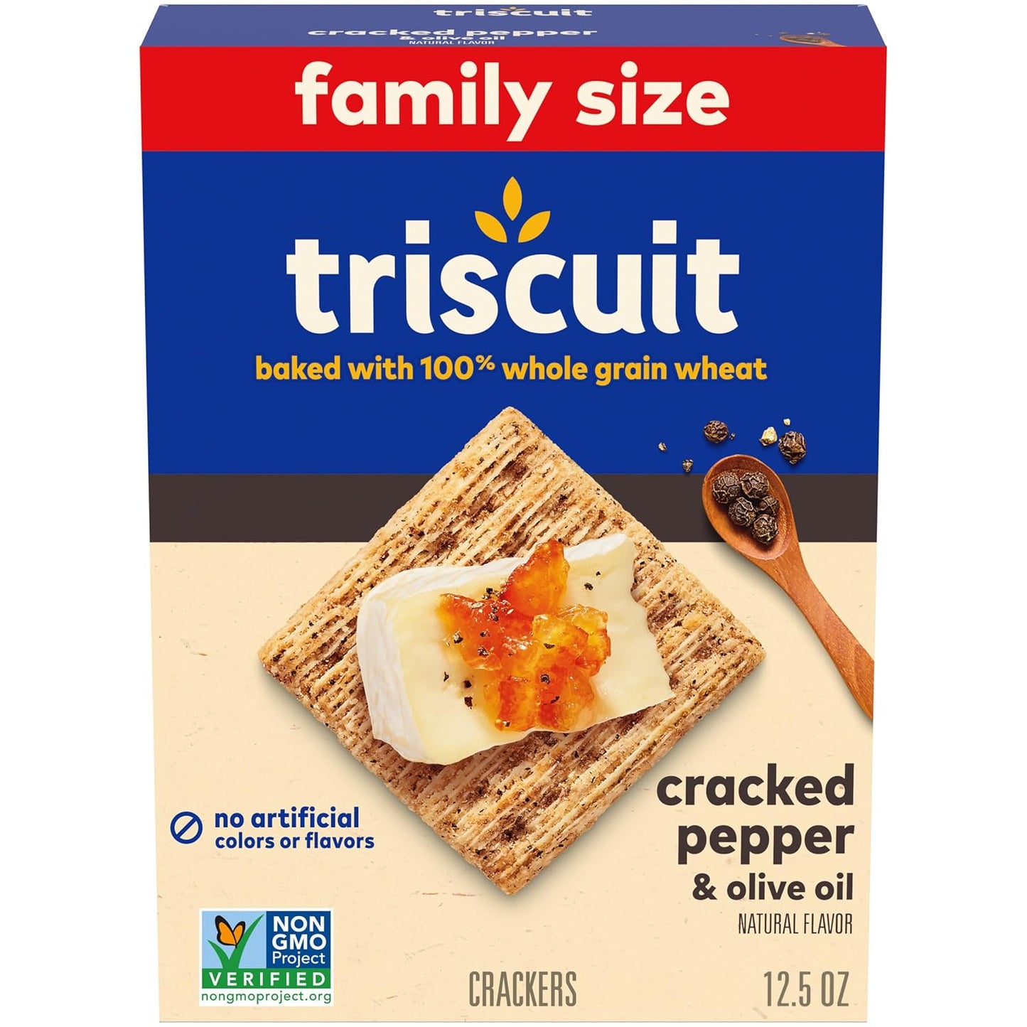 100% whole grain wheat base, baked not fried