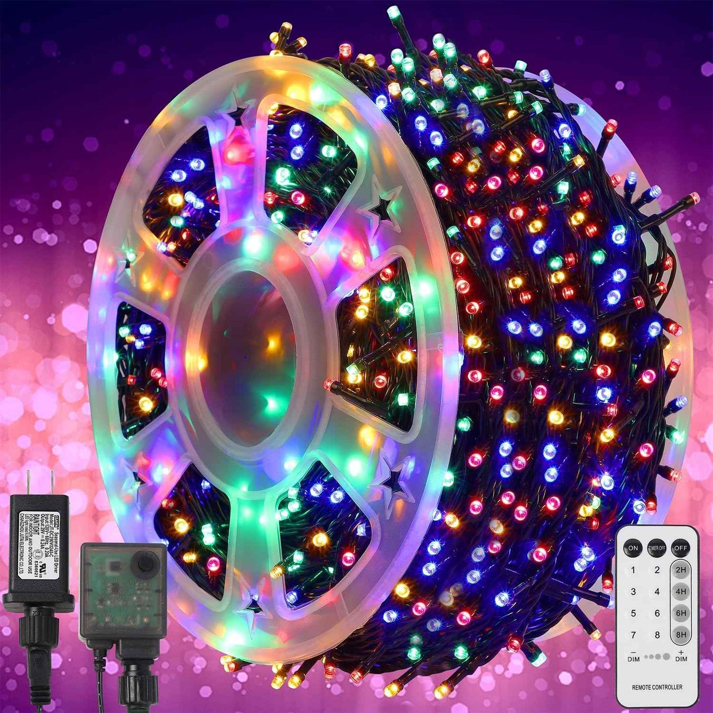 WATERGLIDE 1000 LED Outdoor String Lights 328ft – Waterproof Patio, Pergola & Garden Decor with 8 Modes