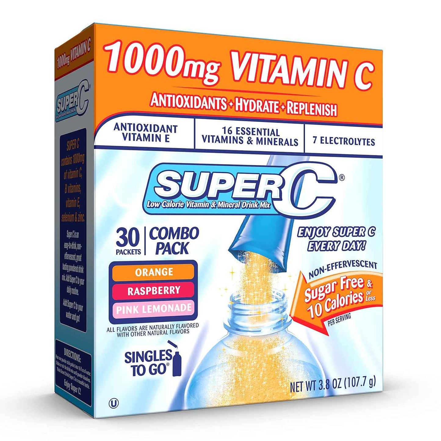 Super C Singles to Go Powder Packets – Portable Hydration Mix for Hiking and Trail Days