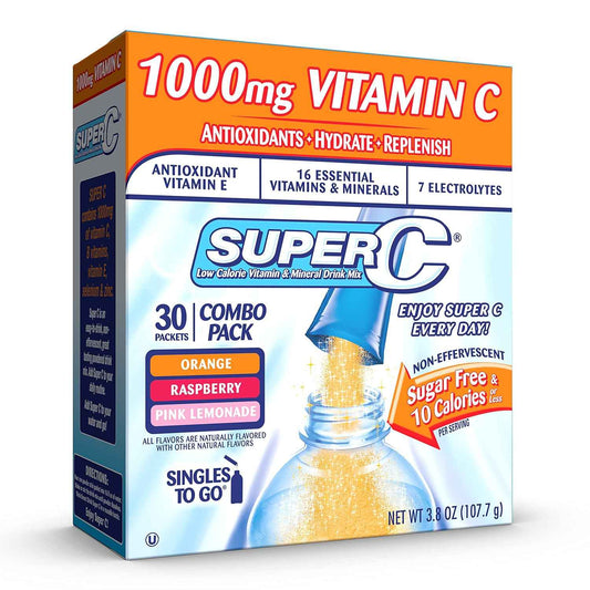 Super C Singles to Go Powder Packets – Portable Hydration Mix for Hiking and Trail Days
