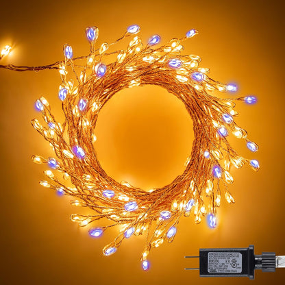 10ft copper wire strand with 200 densely clustered leds