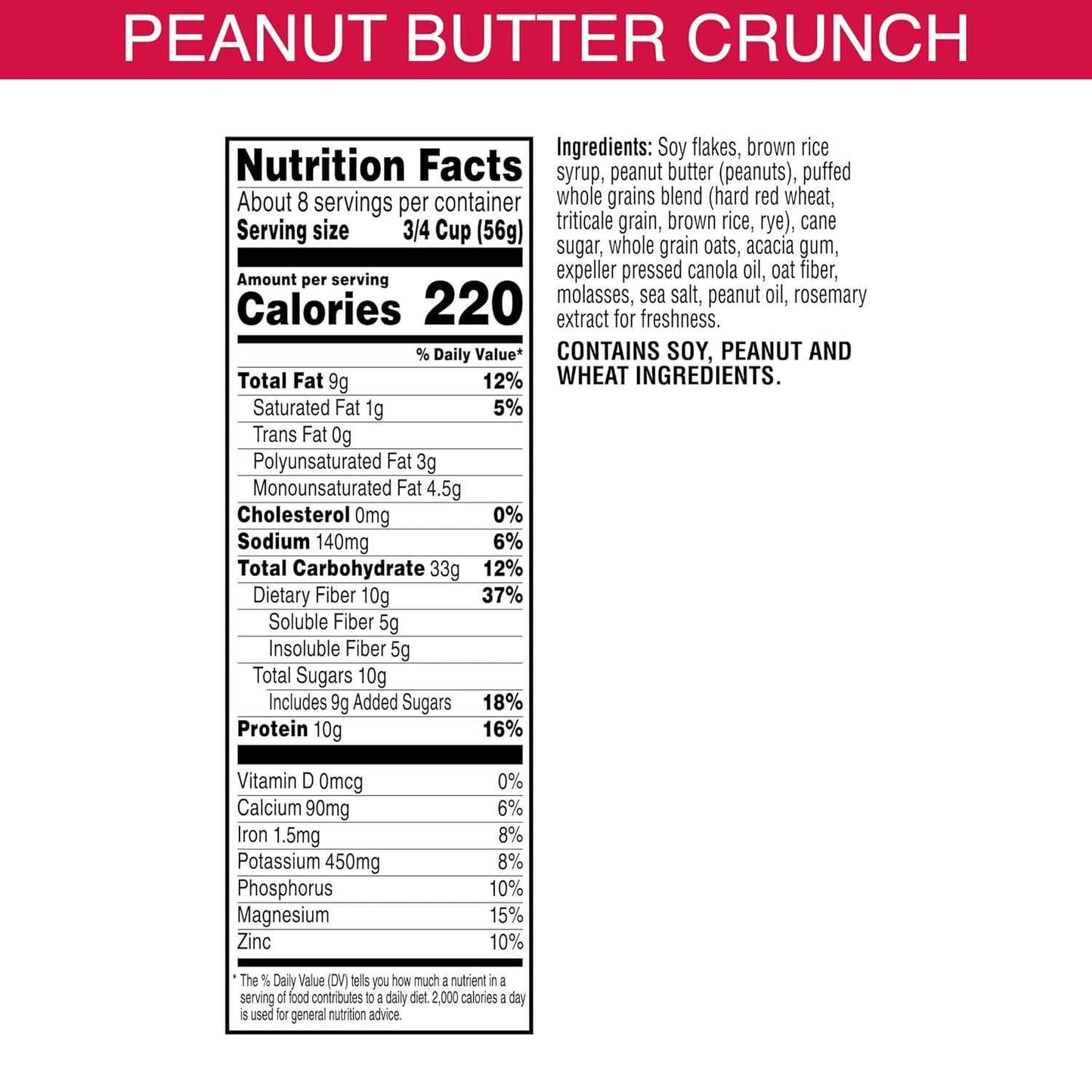 Kashi GO Peanut Butter Protein Cereal – High-Protein Breakfast for Clean Eating and Wellbeing Routines, 13.2oz