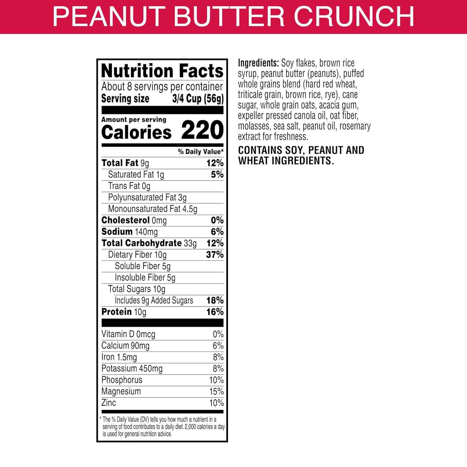 Kashi GO Peanut Butter Protein Cereal – High-Protein Breakfast for Clean Eating and Wellbeing Routines, 13.2oz