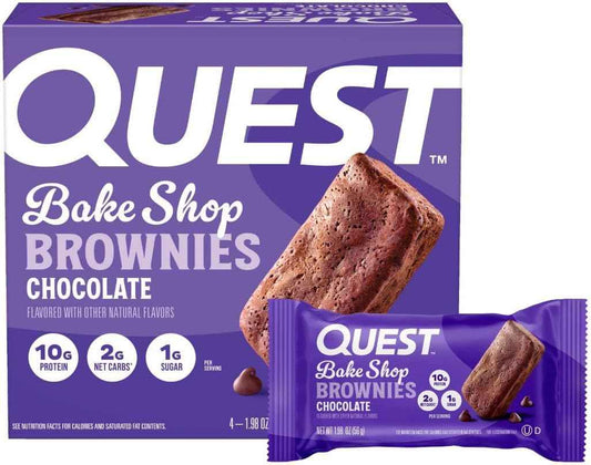 Quest Nutrition Chocolate Brownie – Thoughtful Low-Carb Gift for the Health-Conscious Friend, 10 Count