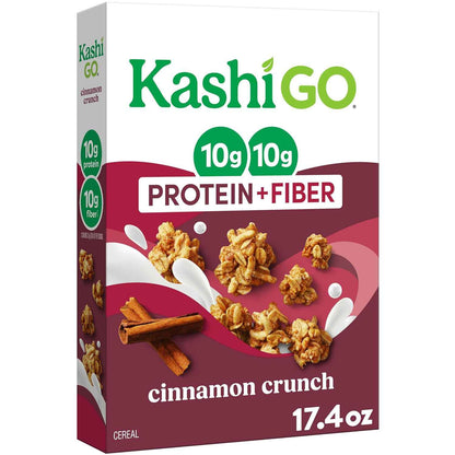 Kashi GO Protein Cereal – Portable Breakfast for Camping Mornings and Cabin Getaways, 17.4oz Resealable Box