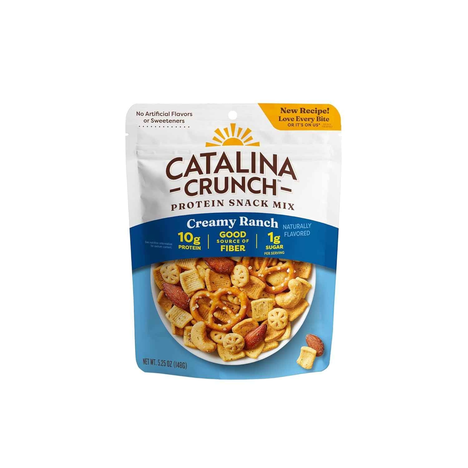 Catalina Crunch Protein Snack Mix - 10g Protein Savory Crunch for Playroom Snacking and Car Cup Holder Stash