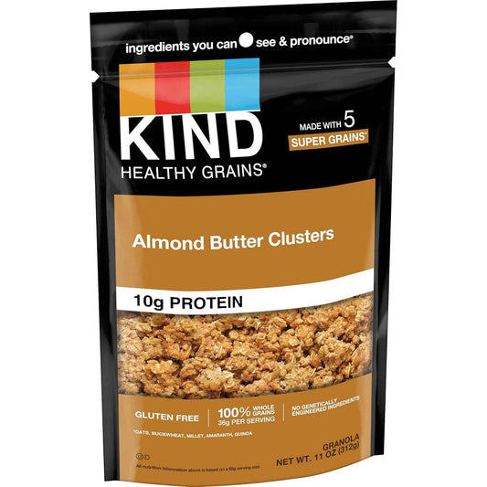 KIND Almond Butter Whole Grain Clusters, 11 Oz – Clean-Label Morning Ritual for Mindful Breakfast Bowls