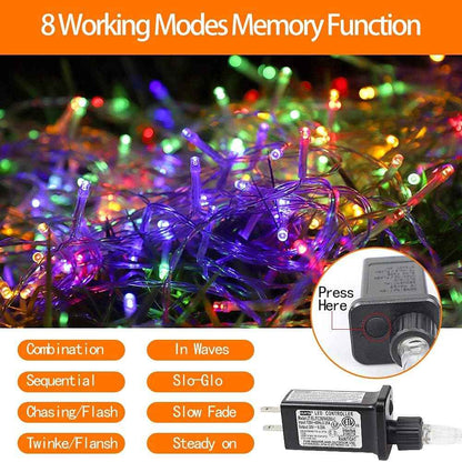 FUNIAO Star Waterfall String Lights Gift Set, 8 Mode 9 Strand LED Lights for Mom, Her and Christmas Gift Exchange
