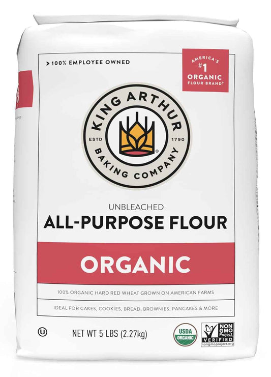 King Arthur Organic All-Purpose Flour for a Calming Home Baking Ritual, High-Protein 5 lb Pack for Mindful Cooks