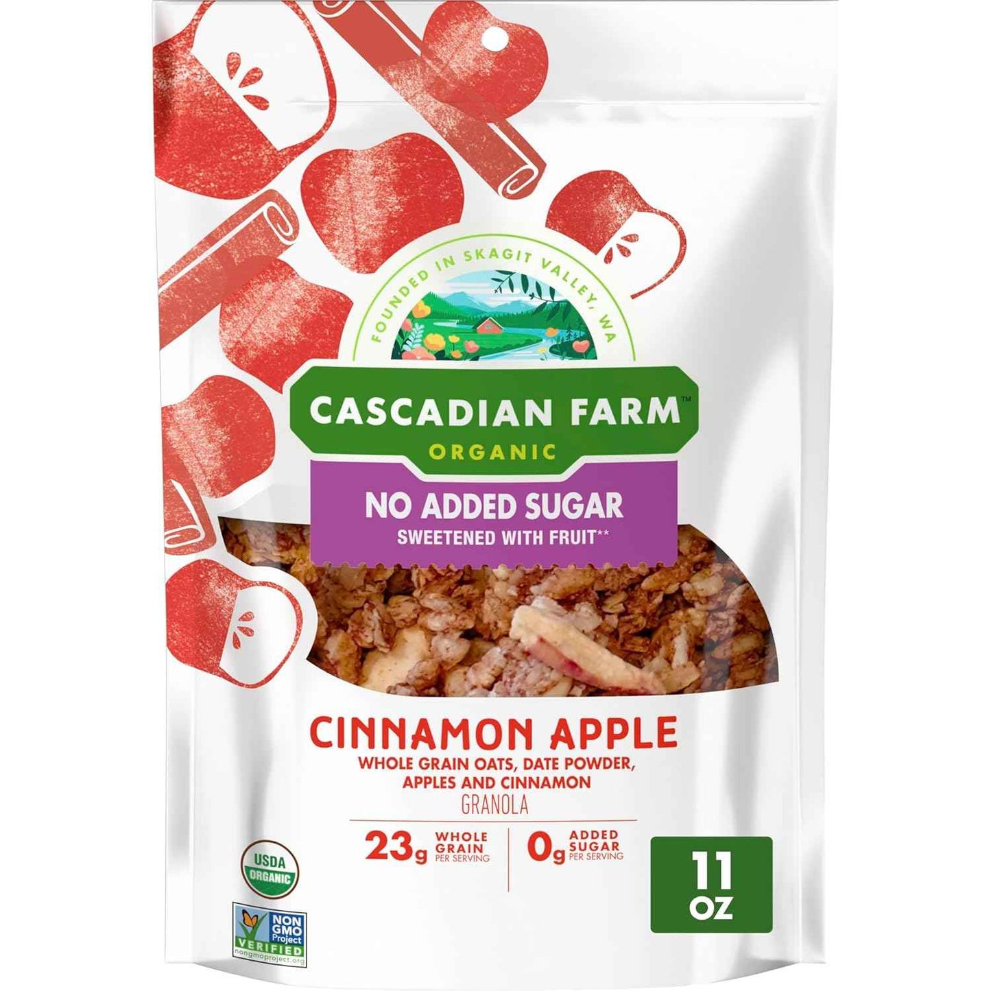Cascadian Farm Organic Granola with No Added Sugar, Blueberry Vanilla Cereal Gift for Health-Conscious Friends and Holiday Breakfast Baskets