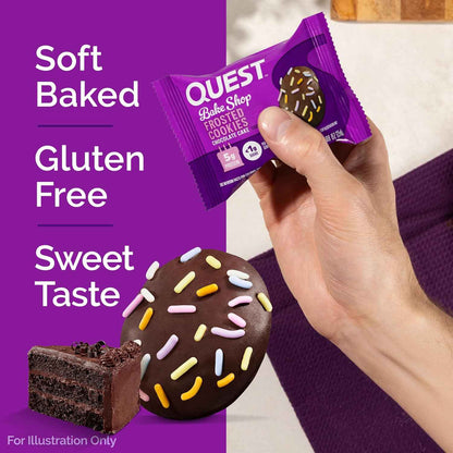 Quest Nutrition Frosted Protein Cookies – Thoughtful Housewarming Gift for the Keto Friend, Gluten-Free Frosted Cookie Tin