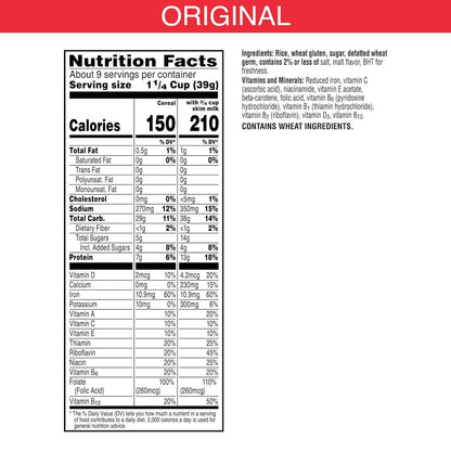 Kellogg's Special K Original Cereal – Wellness Pantry Staple for Weight-Management Routines, Ready-to-Eat Breakfast with 11 Vitamins and Minerals