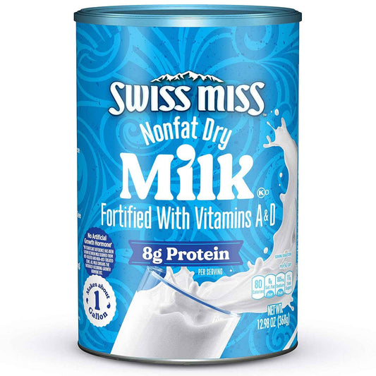 Swiss Miss Nonfat Dry Milk Powder – Long-Lasting Emergency Pantry Supply for Winter Storm and Power Outage Backup