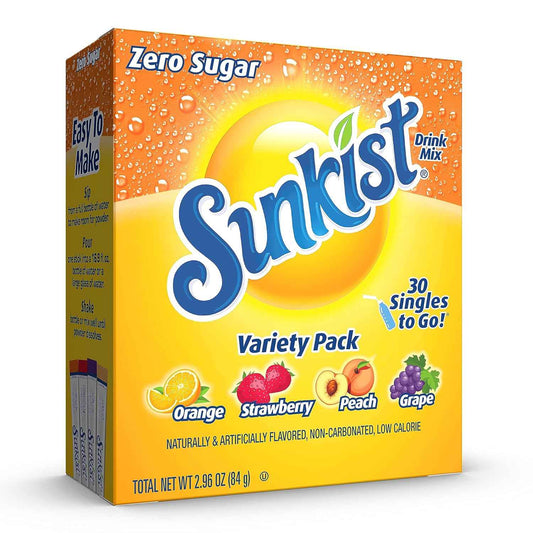 Sunkist Soda Singles To Go Drink Mix – Nostalgic Stocking Stuffer and Gift Pack for Soda Lovers, 12-Box Variety