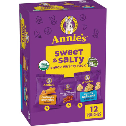 Annie's Snack Variety Pack – Road Trip and Park Snacks for Kids, Single-Serve Travel Pouches