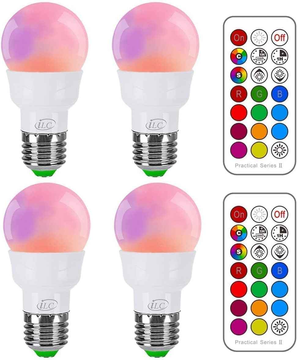 ILC RGB LED Bulb – Safe Color Changing Night Light for Kids Bedroom and Nursery