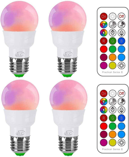 ILC RGB LED Bulb – Safe Color Changing Night Light for Kids Bedroom and Nursery