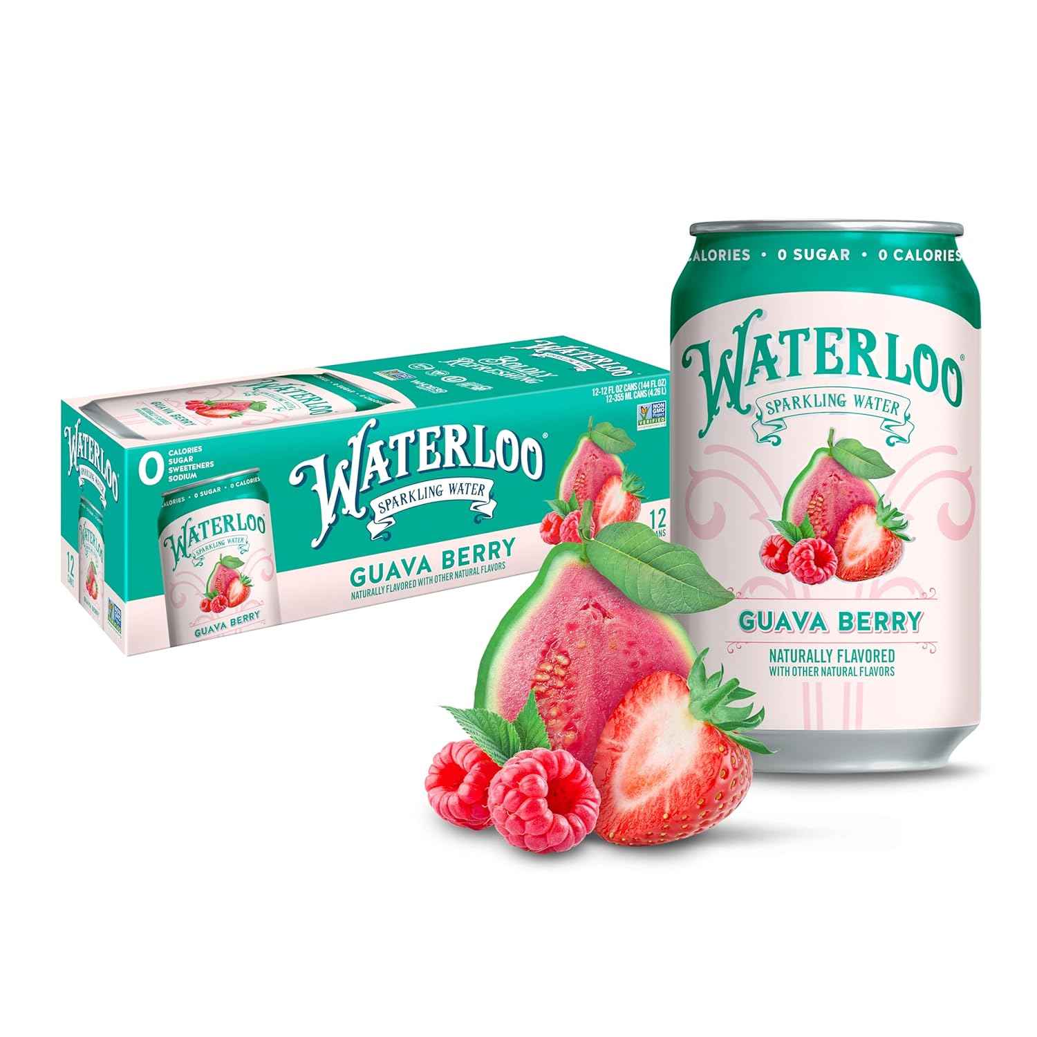 Waterloo Sparkling Water Guava Berry – Shared Fridge Variety Pack for Coworker Hydration