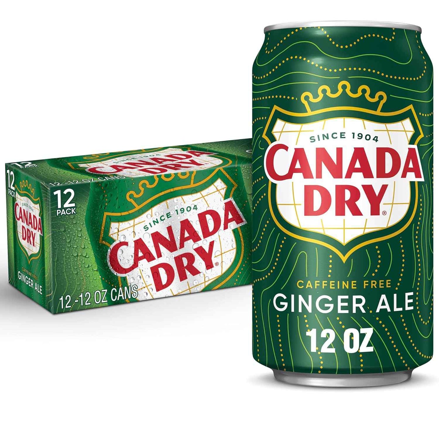 Canada Dry Ginger Ale Soda – Campfire and Trail Refreshment, Caffeine-Free 12 fl oz Cans 24 Pack