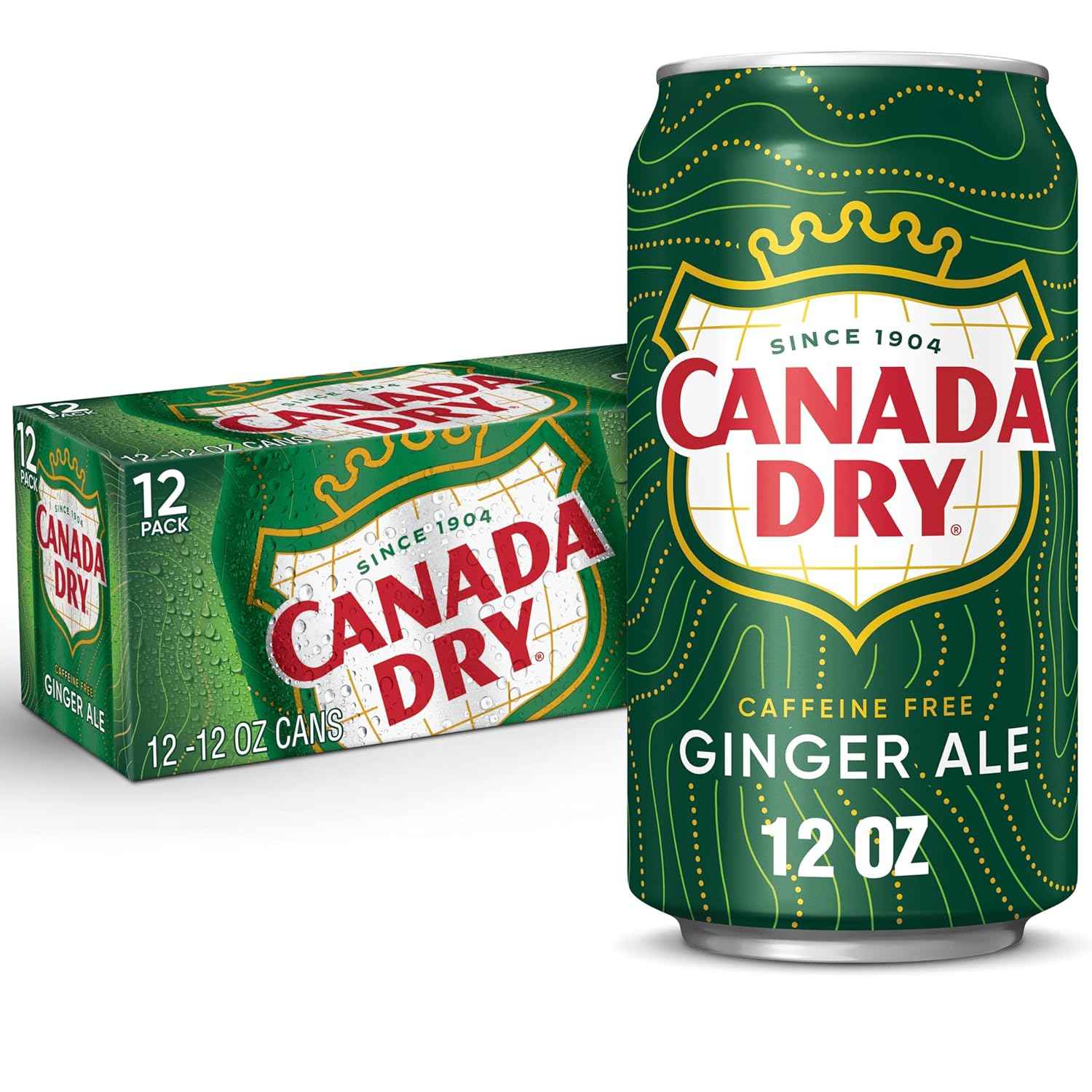 Canada Dry Ginger Ale Soda – Campfire and Trail Refreshment, Caffeine-Free 12 fl oz Cans 24 Pack