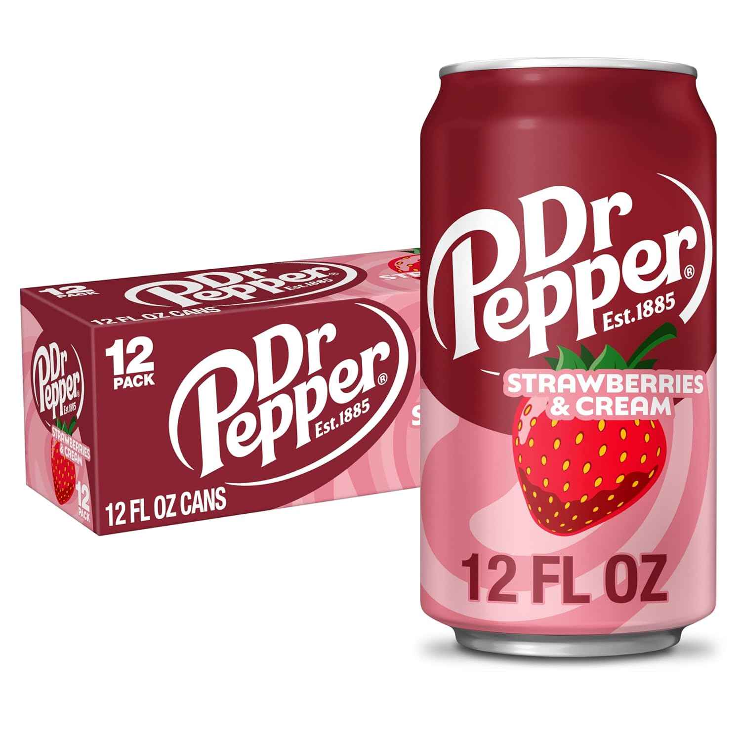 Dr Pepper Cream Soda Cans 12-Pack – Kid-Approved Treat for Family Dinners, Birthday Parties, and Movie Nights