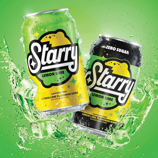 Starry Lemon Lime Soda – Refreshing Bulk Soda for Backyard BBQs, Pool Parties, and Picnics, 12 Fl Oz Cans (Pack of 12)