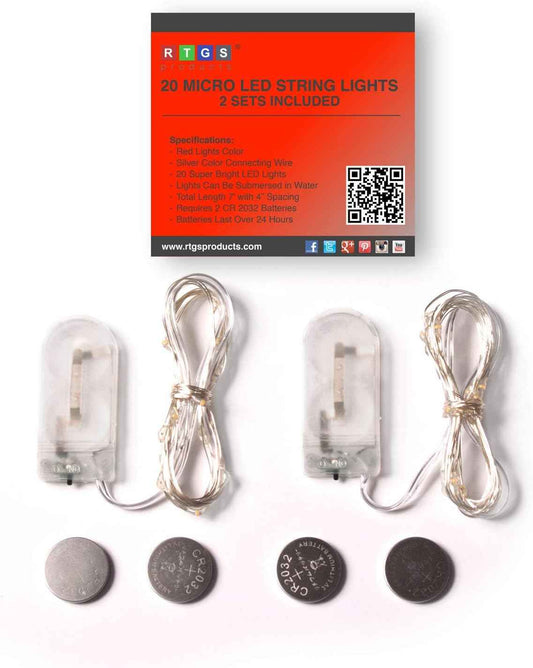 Brightown Submersible LED Fairy Lights – Safe Nursery and Kids Room Decor, Cool to the Touch Silver Wire
