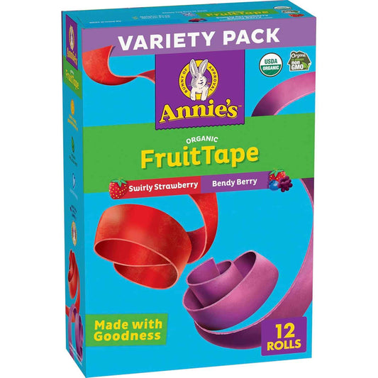 Annie's Organic Fruit Tape – Simple Clean Ingredient Snack for Uncluttered Pantry Organization