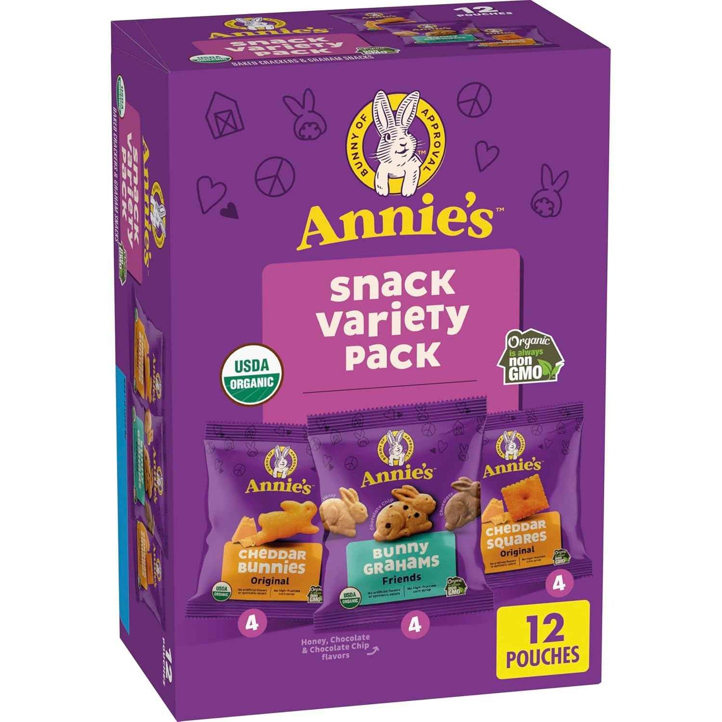 Annie's Organic Variety Pack – Road Trip Snacks for Kids in the Car, 12 Travel Pouches