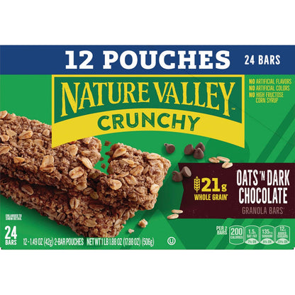 12 individually sealed two-bar pouches (24-bar box) for freshness and portability