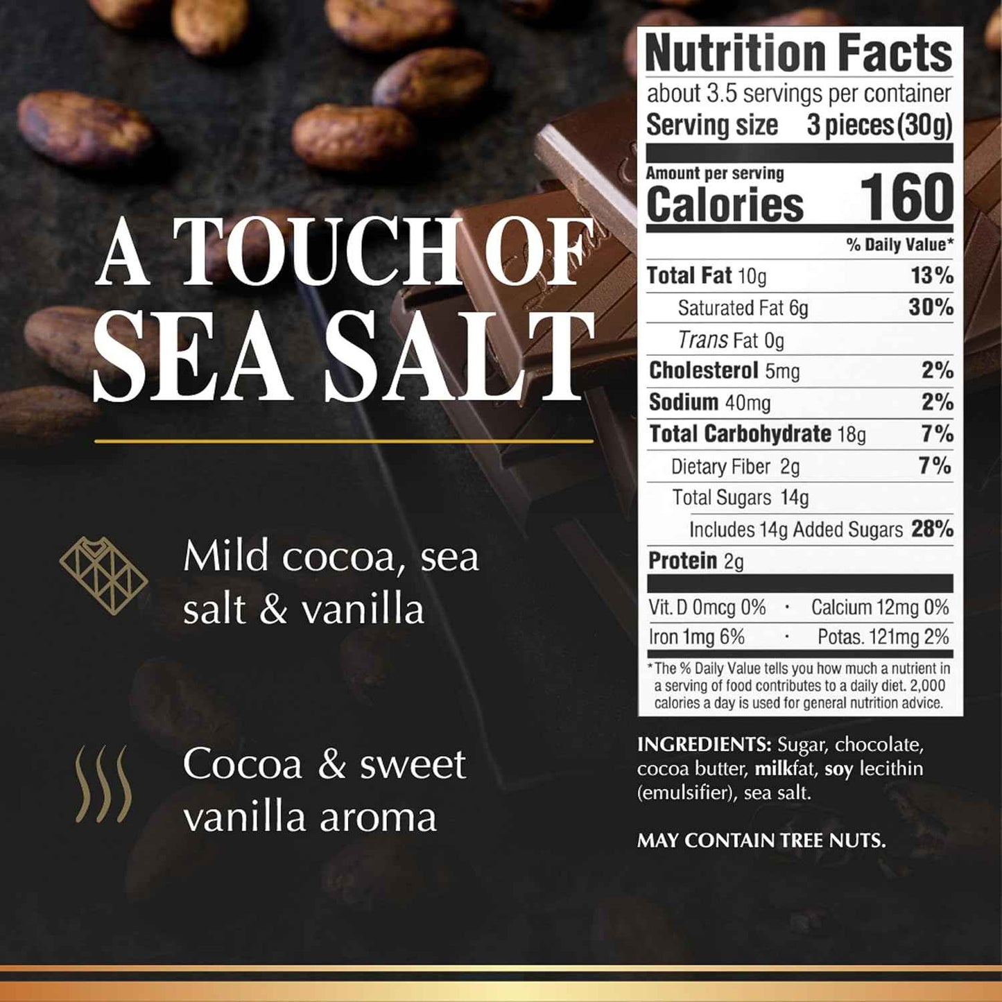 Lindt Excellence Sea Salt Bar 12-Pack – Premium Birthday Gift for Her, Elegant Dark Chocolate Present