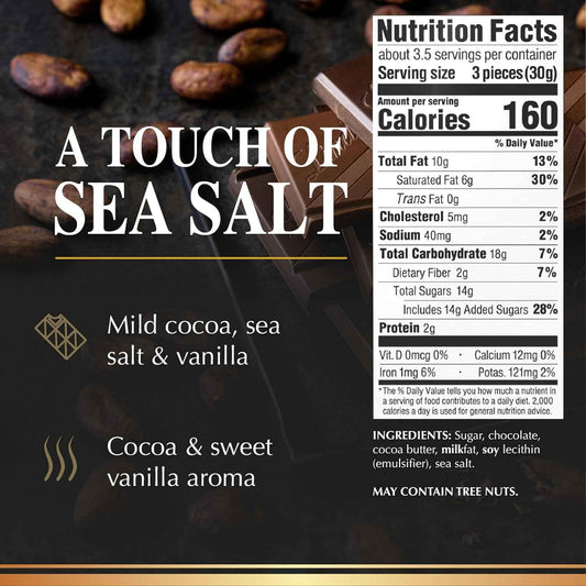 Lindt Excellence Sea Salt Bar 12-Pack – Premium Birthday Gift for Her, Elegant Dark Chocolate Present