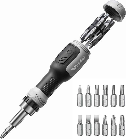 Wesdut 13-in-1 Ratchet Screwdriver – Faster Furniture Assembly for the Home Office Setup