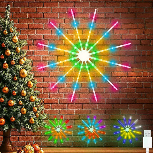 Hausparkle RGB Color Changing Snowflake Window Lights – 24" Pre-Lit Wall Decor for Cozy Living Room Ambiance, USB Powered