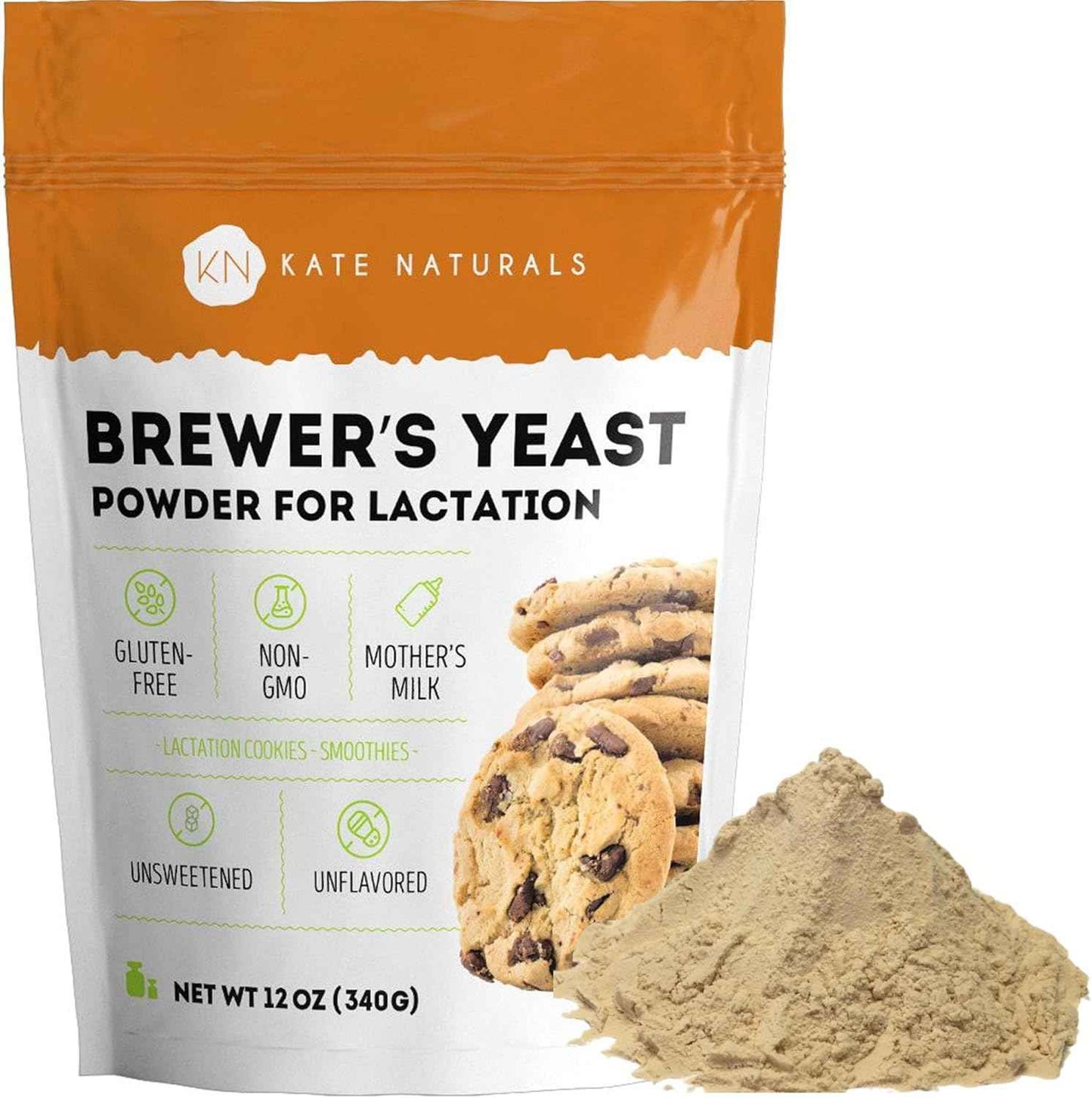 Kate Naturals Brewers Yeast Powder – Single-Ingredient Lactation Supplement for the Minimalist Kitchen