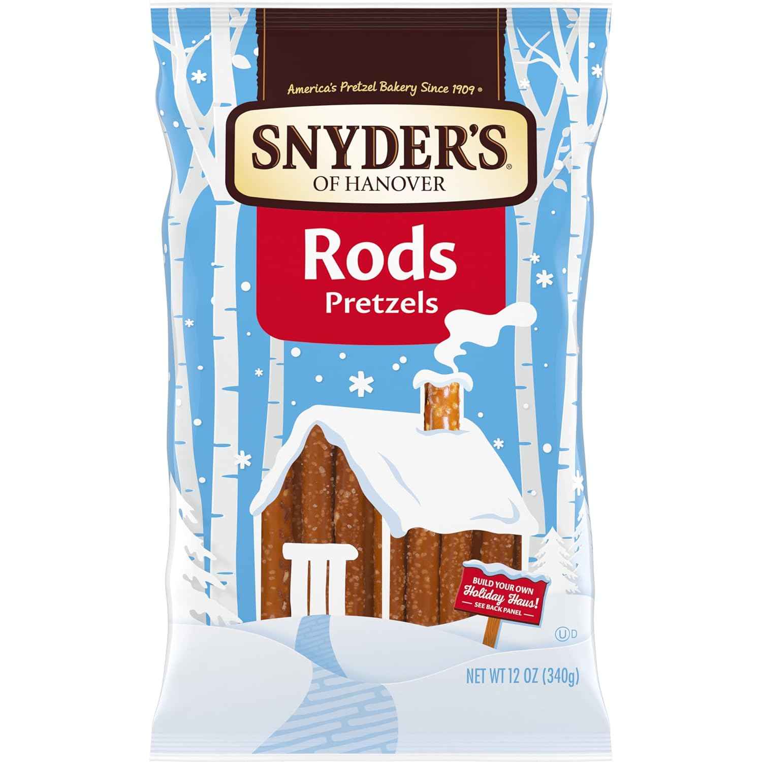 Snyder's of Hanover Pretzel Rods – Portable Snack for Picnics and Road Trips, 12 oz Bag