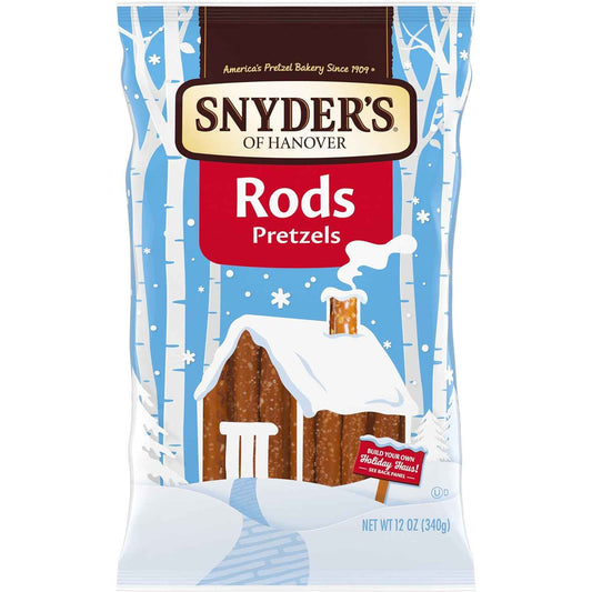 Snyder's of Hanover Pretzel Rods – Portable Snack for Picnics and Road Trips, 12 oz Bag