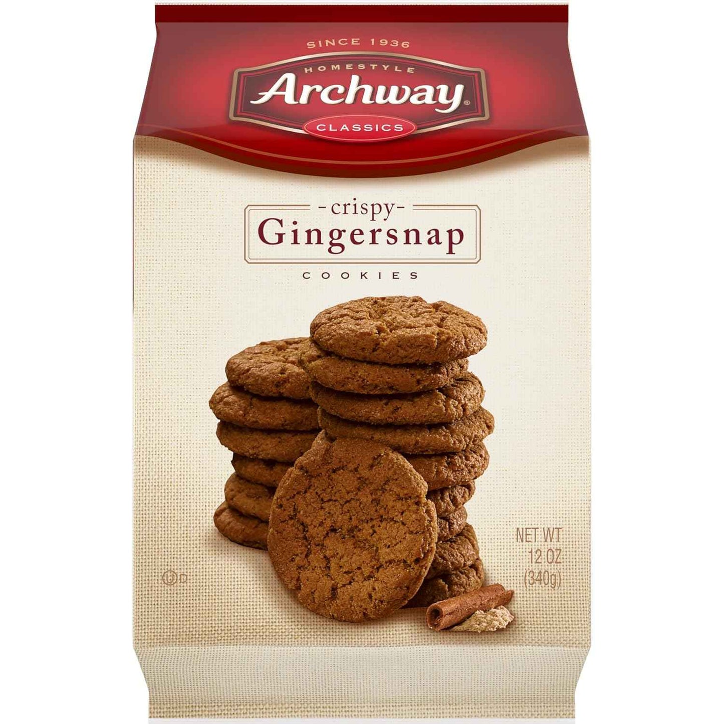 Archway Crispy Gingersnaps, 12 oz Office Pantry and Conference Room Snack Pack