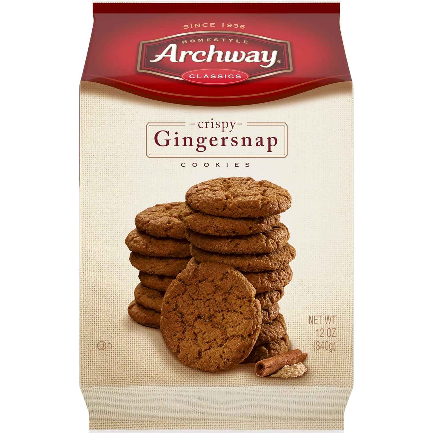 Archway Crispy Gingersnaps, 12 oz Office Pantry and Conference Room Snack Pack