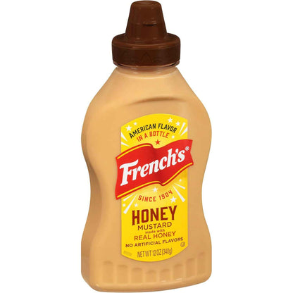 French's Honey Mustard, 12 oz – Travel-Friendly Condiment for Road Trips, Park BBQs, and Beach Coolers