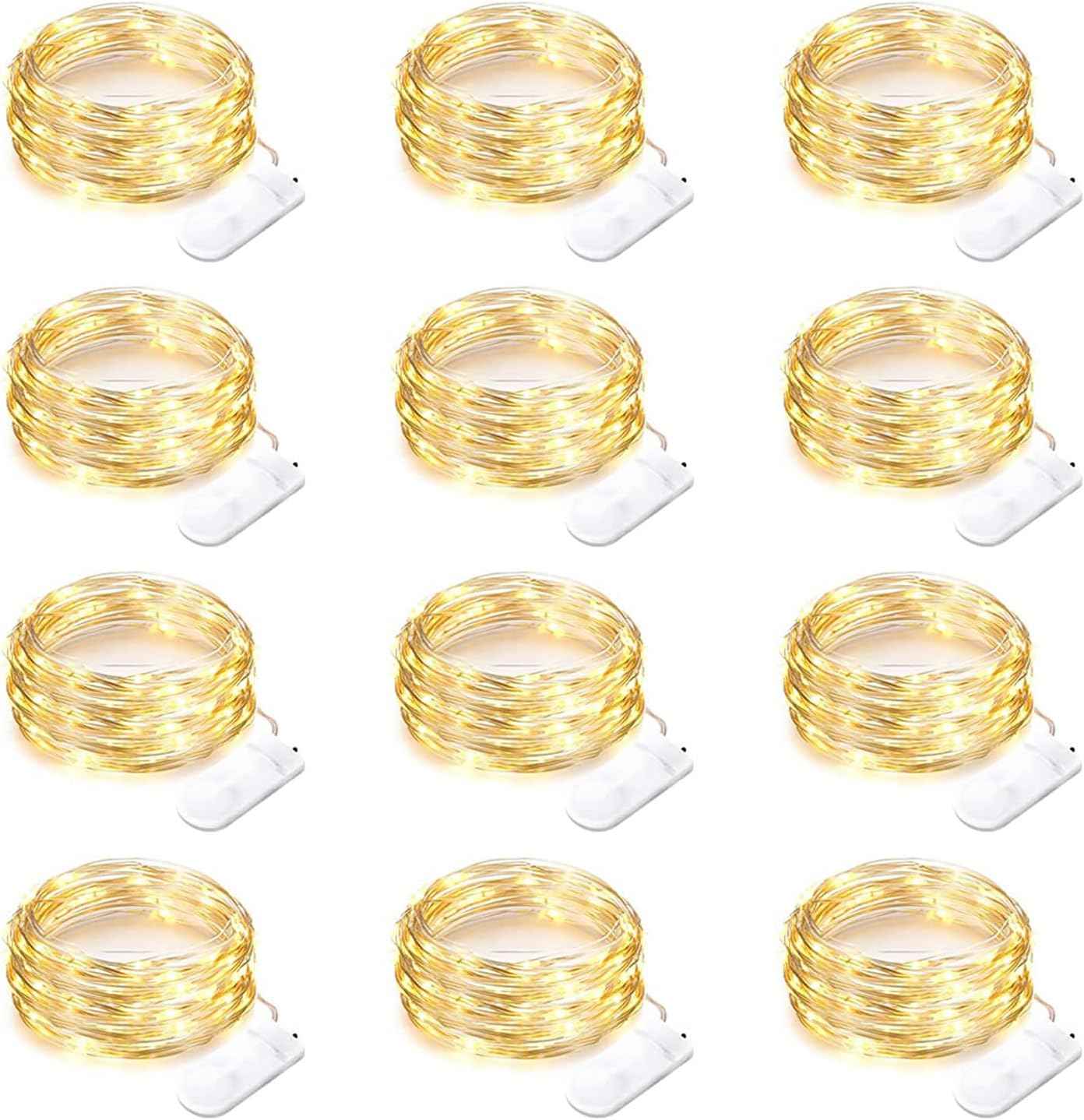 Brightown Child Safe LED String Lights – 12 Pack Toddler Nightlight Alternative for Bedroom Ceiling