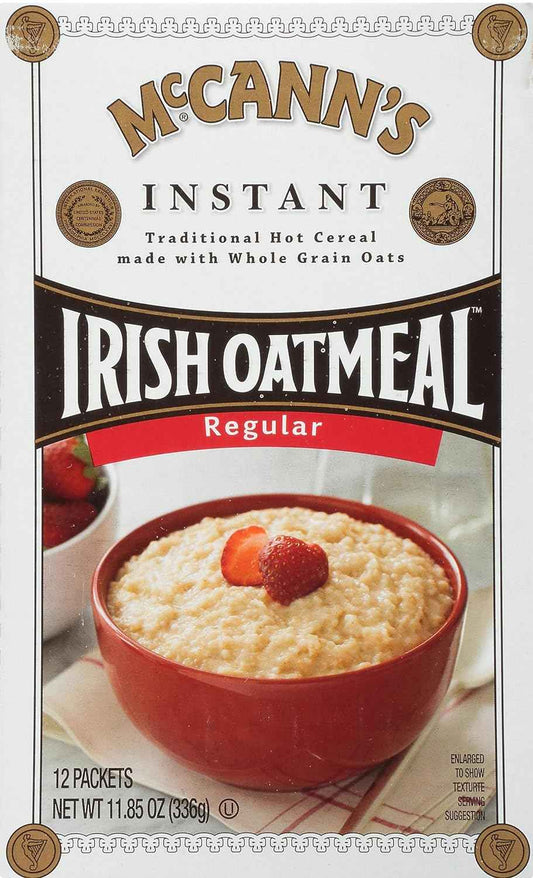 McCann's Instant Irish Oatmeal — Office Desk Breakfast Packets, 3-Minute Hot Water Prep