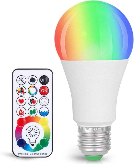 SUNNEST Color Changing Light Bulb 2-Pack – Thoughtful Housewarming Gift for Her, RGBW Mood Bulb with Remote and Timer