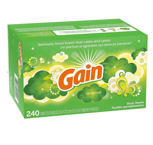 Gain Dryer Sheets Original – Calming Aromatherapy Laundry Refresh for Bath Towels and Sleepwear, 240 Count