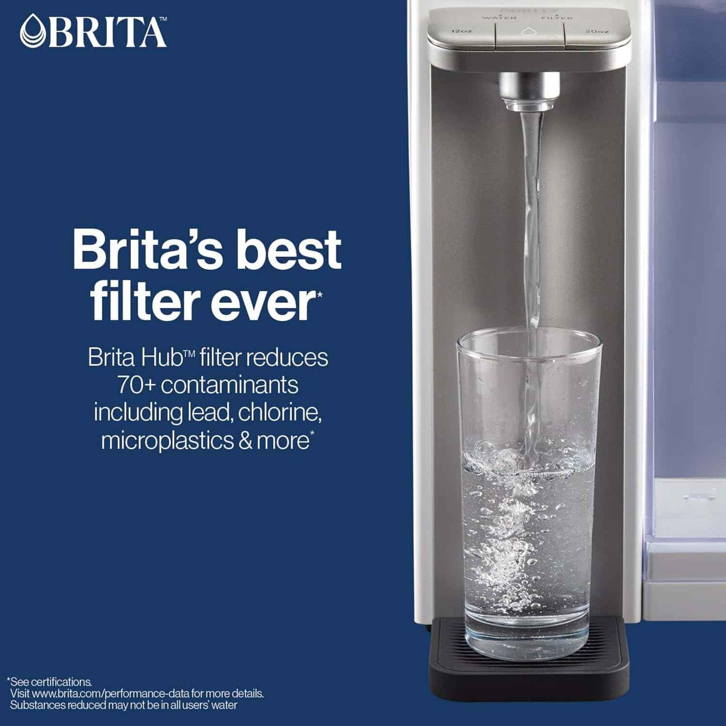 Brita Hub Replacement Water Filter – BPA-Free Filter for Safe Family Drinking Water, Reduces Lead and Chlorine