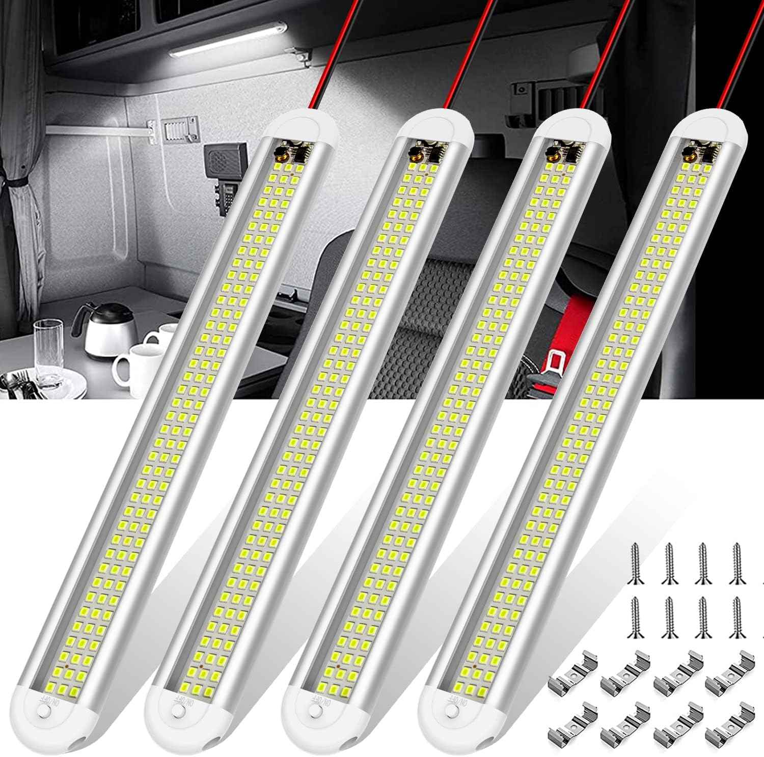 CT CAPETRONIX 12V LED Light Bar – Low-Heat Interior Lighting for Boat Cabin and Enclosed Cargo Trailer