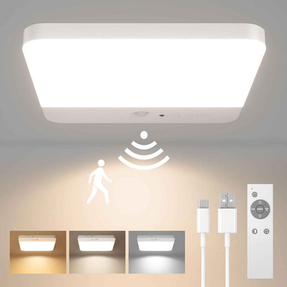 FULEN Cordless Rechargeable Light – Tool-Free Magnetic Mount with Clean White Finish for Clutter Free Ceilings
